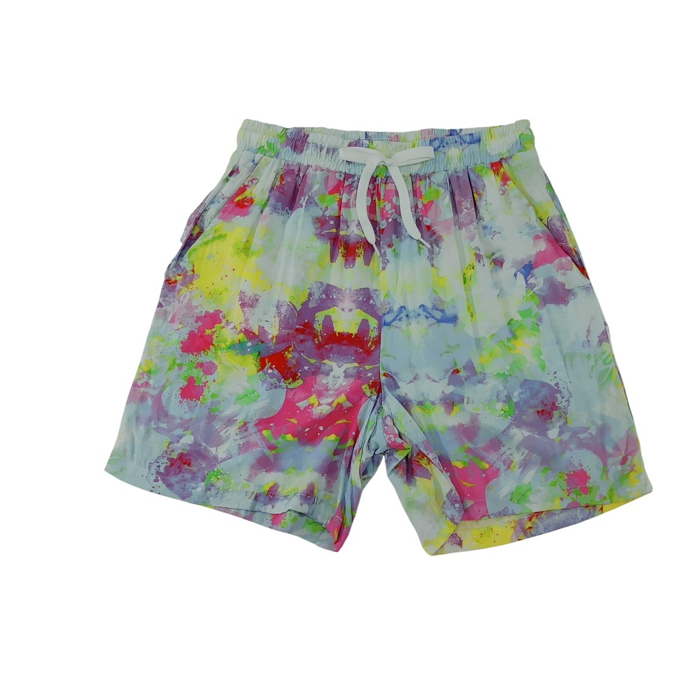 The Phluid Project Unisex‎ Shorts Small Multicolor Rayon Abstract NEW
